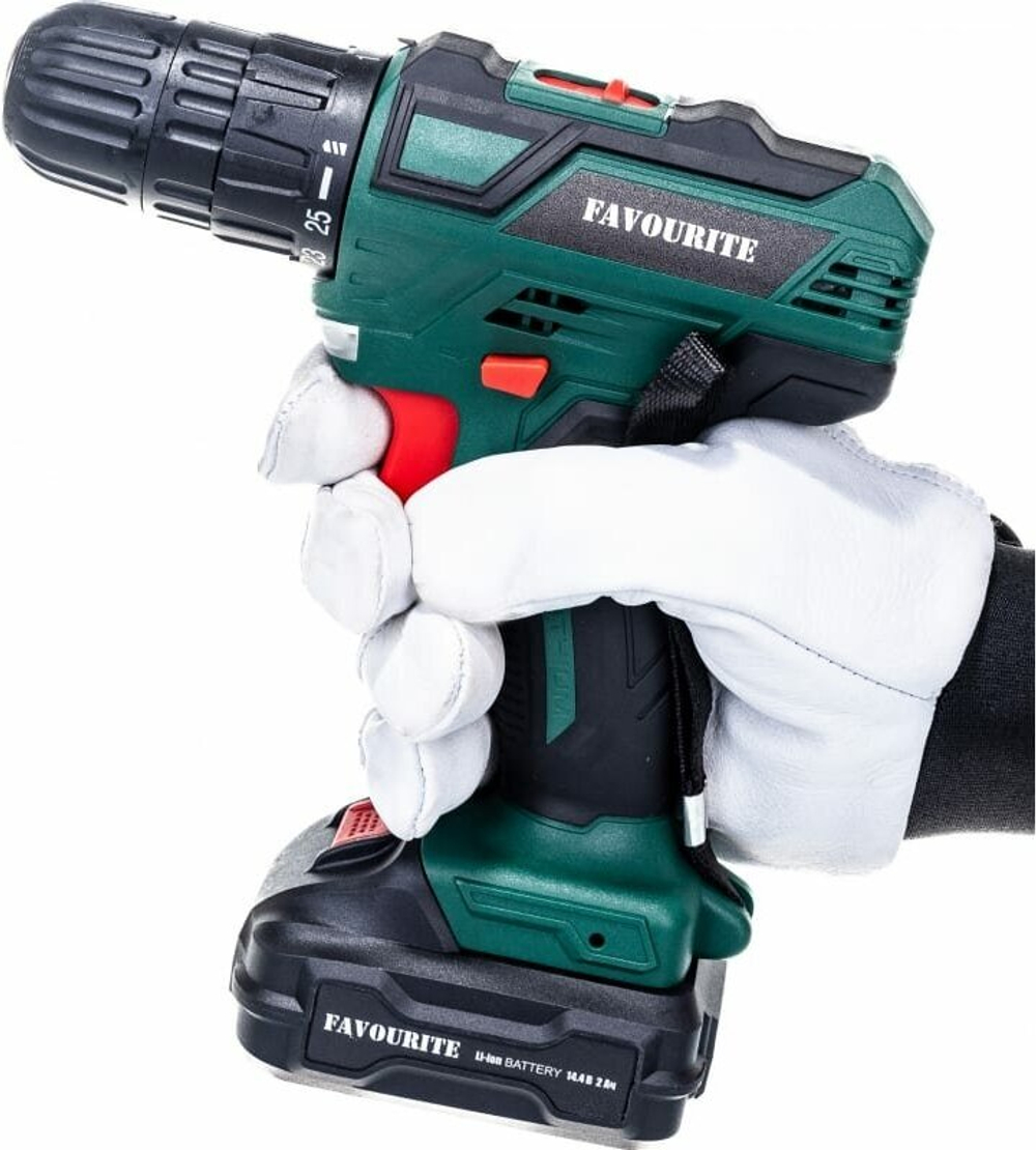 Акк. дрель-шуруповёрт FAVOURITE DC 1402 PROMO 14,4В, 2Ач, 26Нм Li-ion (101101402)