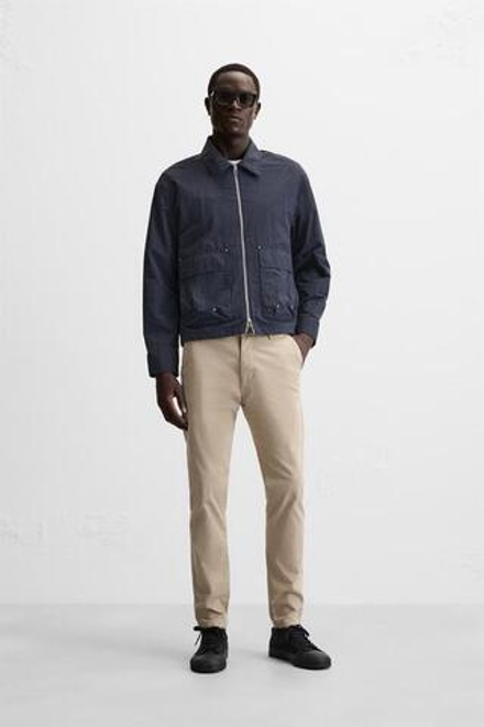 ZARA БРЮКИ ЧИНОС SKINNY FIT, БЕЖЕВЫЙ