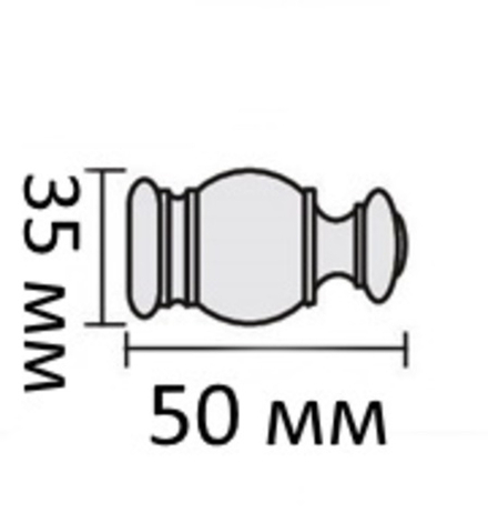 Карниз металлопластик d20 Стандарт однорядный, цвет золото