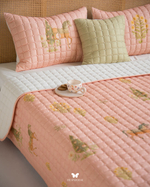 Комплект стеганного покрывала и 3 наволочек Soufiyan Rose Gold Hermodr 130220322 Иран