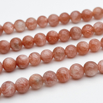 Солнечный камень бусины, диаметр 6,1-6,3 мм, цена за 15 шт (1/4 нити)