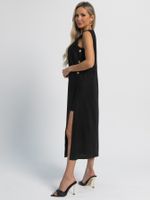 Платье льняное Тропик (черное) П16123-1М LT Collection