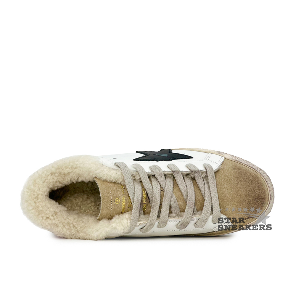 Кеды женские с мехом Golden Goose Superstar