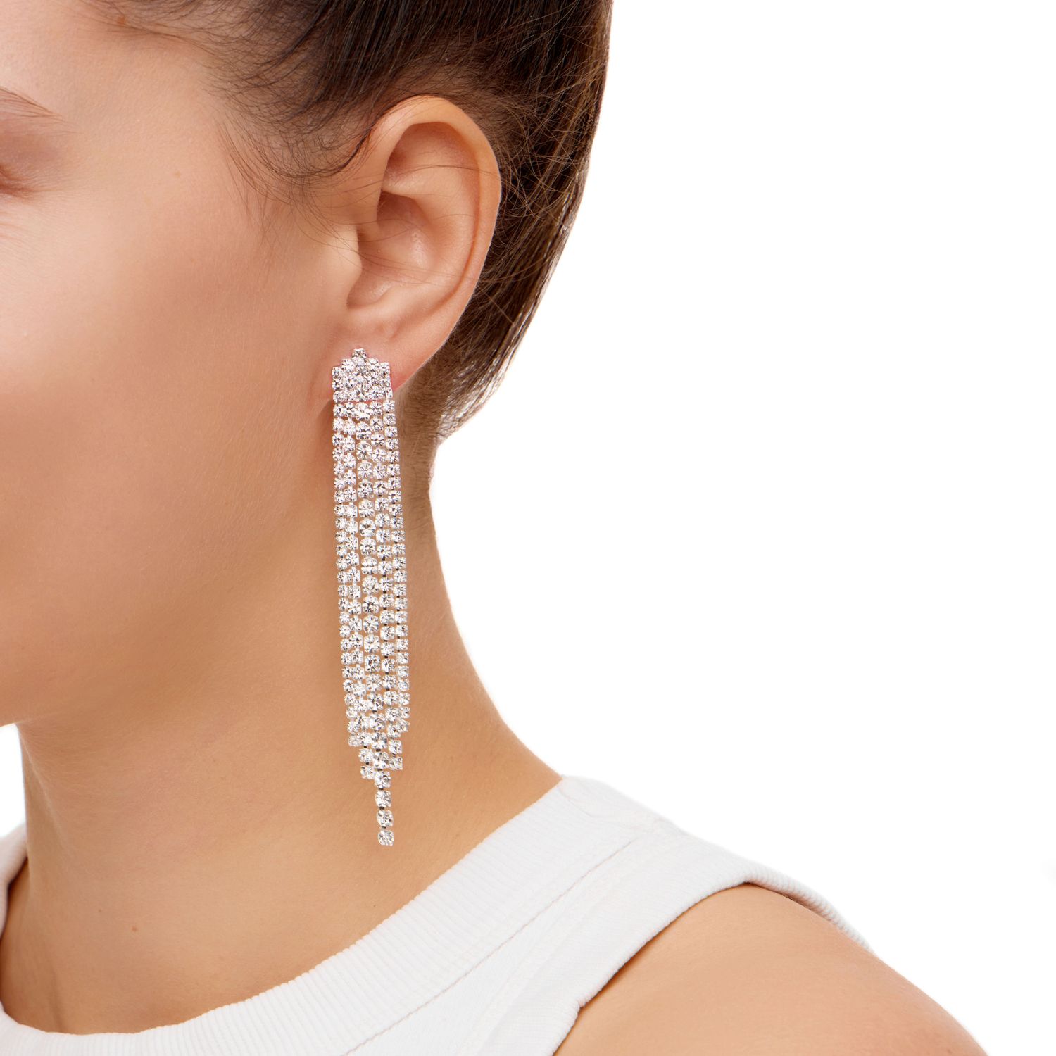 Серьги Voluminous Floating Crystals Earrings