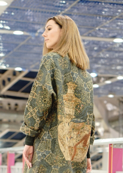 Шерстяная туника "Единорог", по мотивам средневековых фламандских шпалер