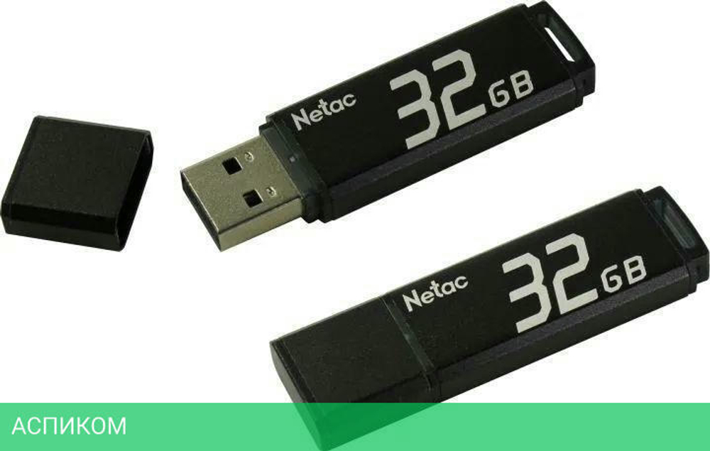 USB Flash-накопитель Netac U351 32Gb серый (NT03U351N-032G-20BK)