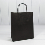 Пакет подарочный 26х32х12см (Черный, Крафт)