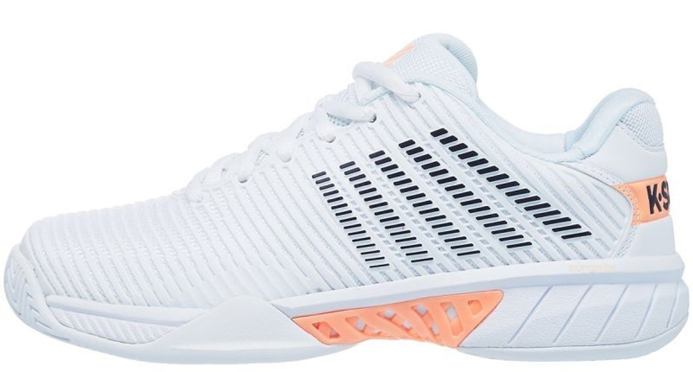 Женские Кроссовки теннисные K-Swiss Hypercourt Express 2 W - white/peach nectar/graystone