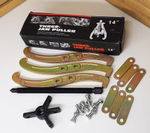 Съемник подшипников универсальный 2-3 х лапый шарнирный 14", 350 мм. двухсторонний для шкивов, шестерен, ступиц