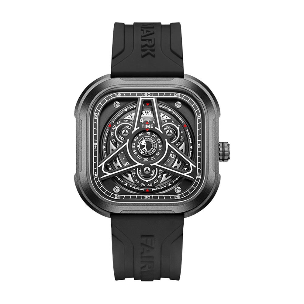 FAIRWHALE Orca Collection Men"s Watch Quartz Movement Silicone Strap Watch Men"s Watches Black Dial