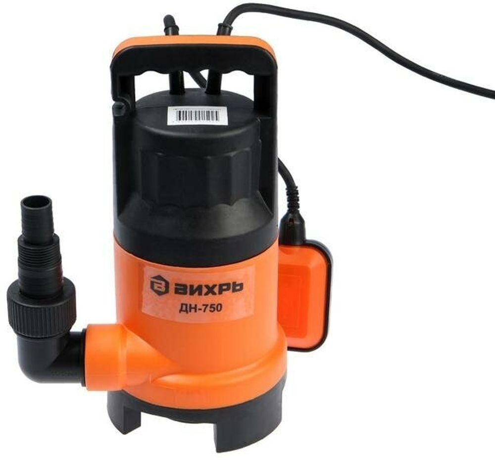 Поверхностный насос дренажный насос ВИХРЬ ДН-750 (750 Вт) черный