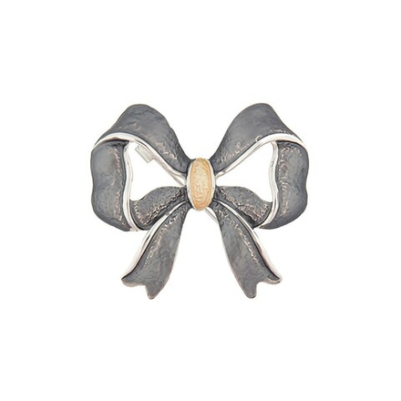 Брошь Shadore Бантик XZ2088.3 BW/S