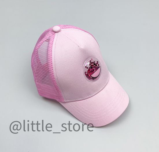 Кепка текстильная с нашивкой, Розовая