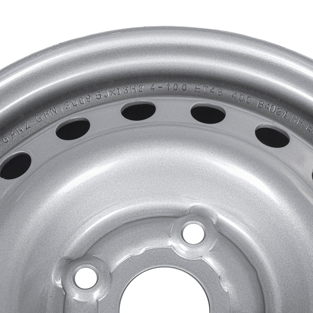 Диск штампованный R13 5J 4x100/54.1 ET46 GANZ Silver GRN13009
