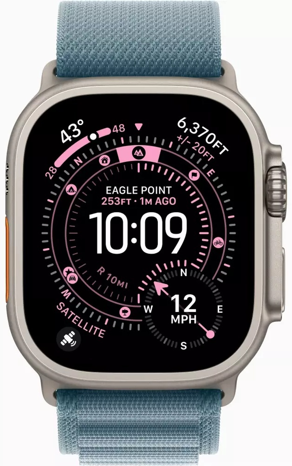 Смарт-часы Apple Watch Ultra 3 2025 GPS &#43; Cellular L 49 мм золотистый-голубой