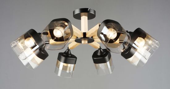 6941/8 BK+WOOD (1) Люстра RL