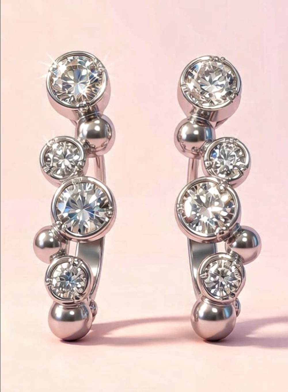 Ювелирные серьги из серебра 925 пробы