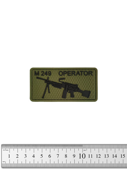 Шеврон M249 Operator PVC. Олива