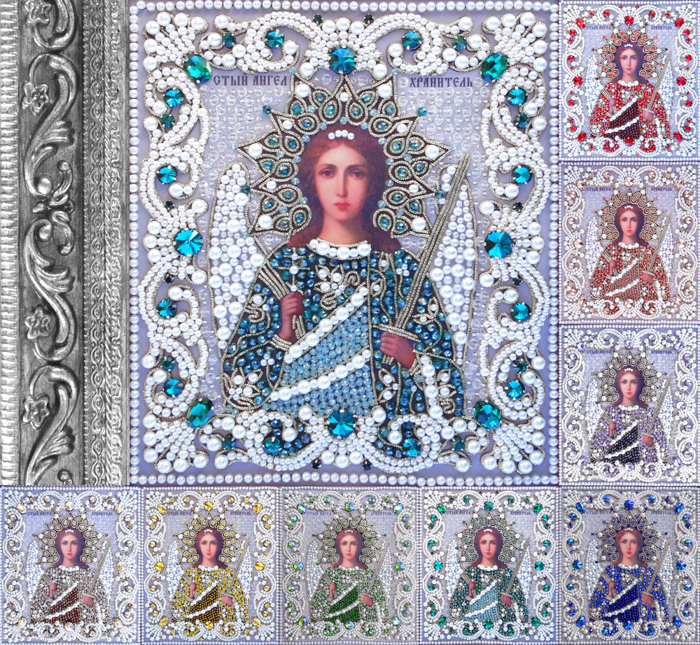 Принт-ЖС8 Ткань с нанесенной авторской схемой Ангел Хранитель