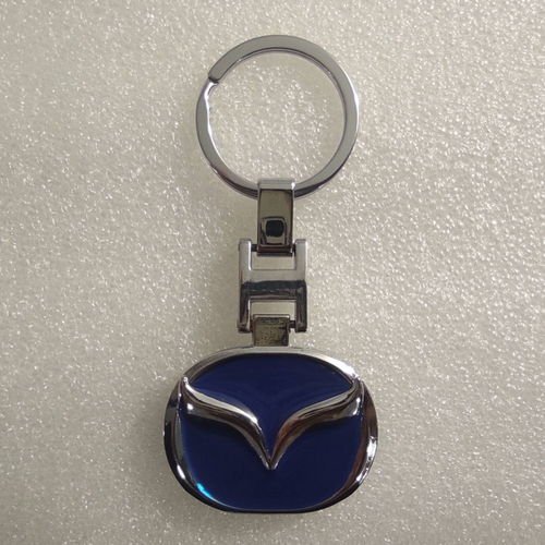 Брелок "Mazda" металлический, cиний (1 шт.)