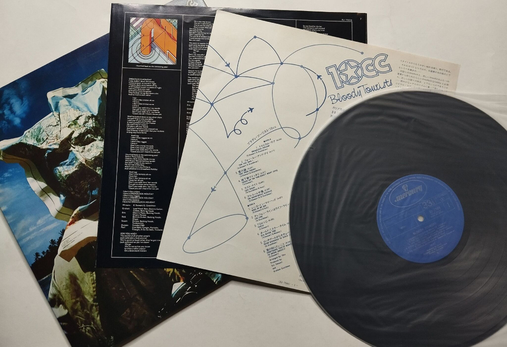 Винтажная виниловая пластинка LP 10cc Bloody Tourists (Japan 1978)