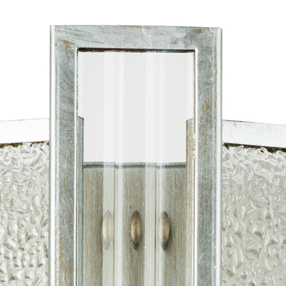 712624 Бра AGAVE 2х40W E14 СЕРЕБРО С ПАТИНОЙ/ПРОЗРАЧНЫЙ