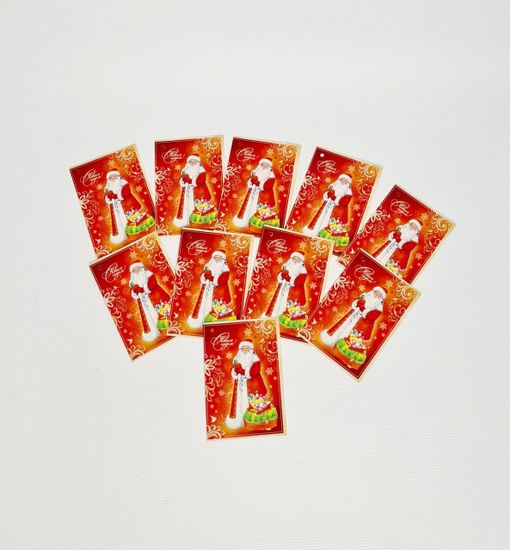 Набор 10 шт Малышки- открытки  С новым годом! Размер:79x55мм