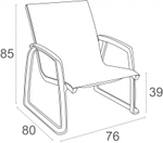 Кресло пластиковое Siesta Contract Pacific Lounge, бежевый