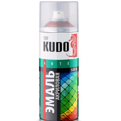 Эмаль аэроз. KUDO SATIN акрил.  коричн.-шоколадная  RAL8017  520мл