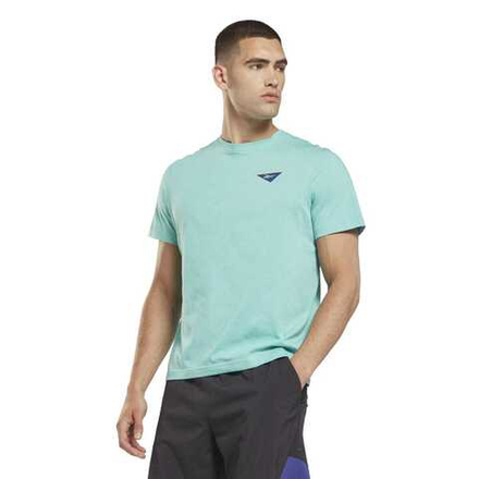 Мужская теннисная футболка Reebok Les Mills Graphic Tee - Бирюзовый