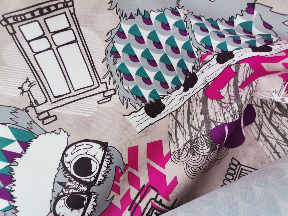 Велюр Filin magenta (Филин маджента)