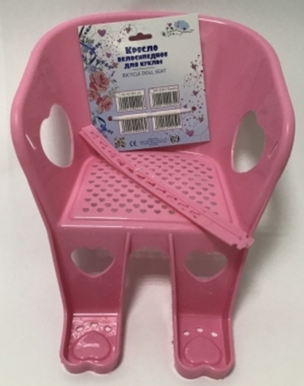Кресло велосипедное для куклы, крепление на руль, розовое VS-KD 03 pink