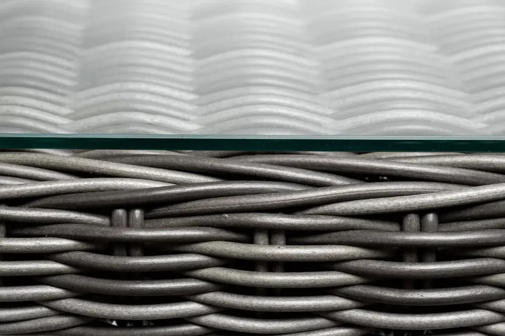 "Амароне" обеденная группа из искусственного ротанга на 6 персон, цвет графит