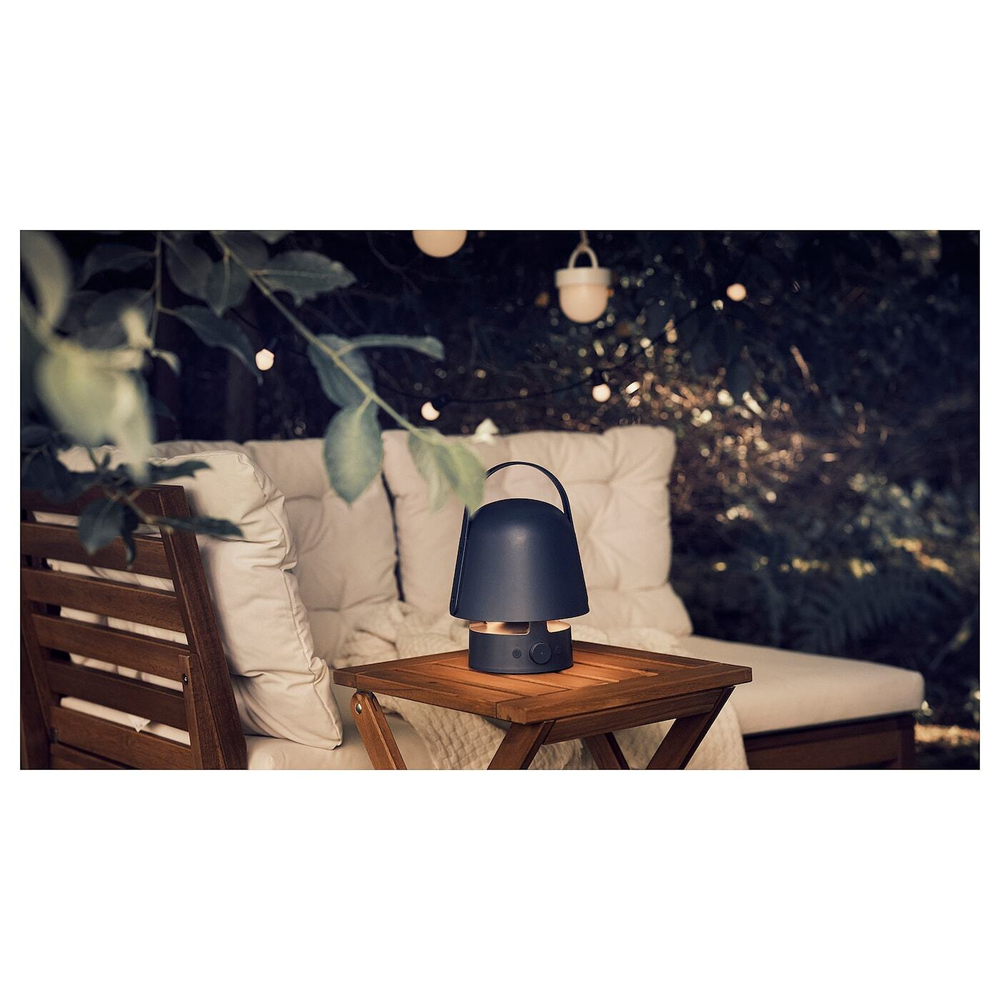 IKEA VAPPEBY  (ИКЕА ВАППЕБЙ)  -  Лампа с bluetooth-динамиком, открытая/синяя