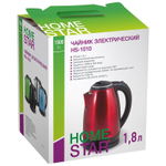 Чайник HOMESTAR HS-1010 стальной, красный (003014)