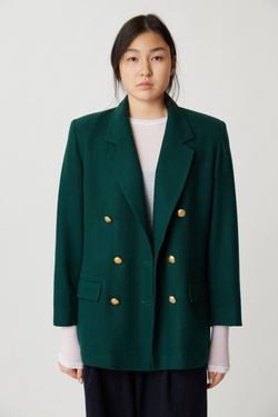 Винтажный изумрудный жакет 