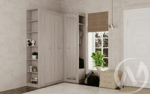 Прихожая "Монако" (ясень белый/ясень белый; F12) Комплектация 1