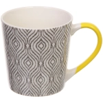 Кружка керамическая 400мл «Орнамент» желтая ручка
