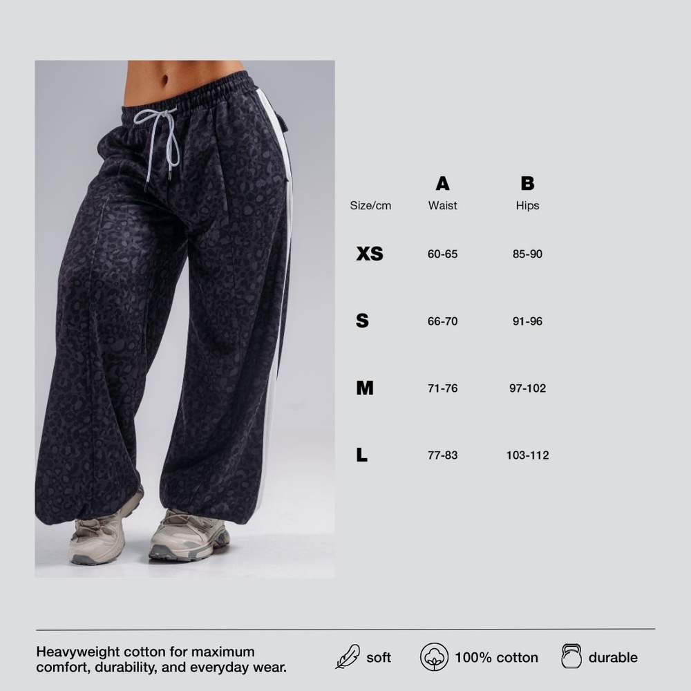 Брюки Baggy Leopard Sweatpants PRIMAL 865 Розовый леопард