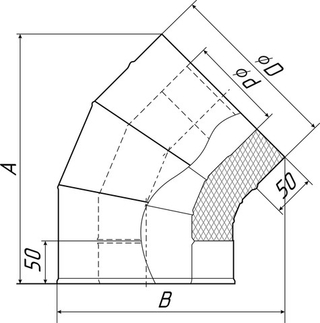 Отвод 135 TMF ф80, 0,5мм