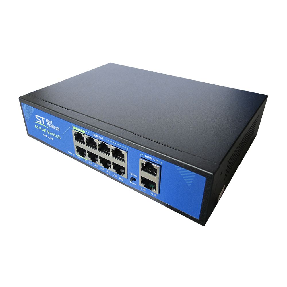 Коммутатор на 8 PoE портов ST-S813POE (2M/150W/АB/2BT) PRO