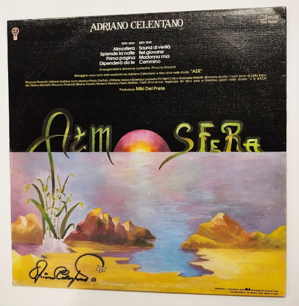 Винтажная виниловая пластинка LP Adriano Celentano Atmosfera (Italy 1983) NM