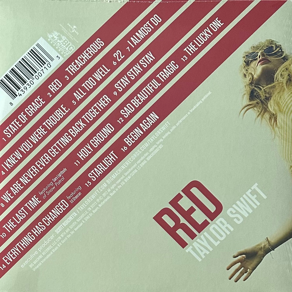 Taylor Swift ‎– Red 2LP (Европа 2016г.)