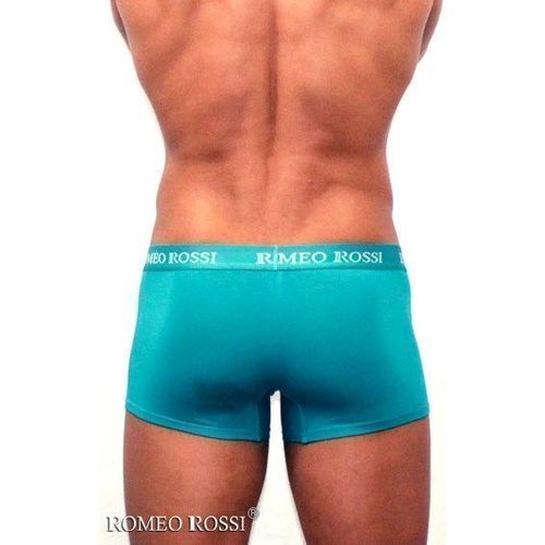 Мужские трусы боксеры c резинкой Romeo Rossi бирюзово-зеленые RR6005-07