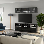 Комбинация для хранения ТВ - IKEA BESTÅ/BESTA, 192x42x180см, черный, БЕСТО ИКЕА