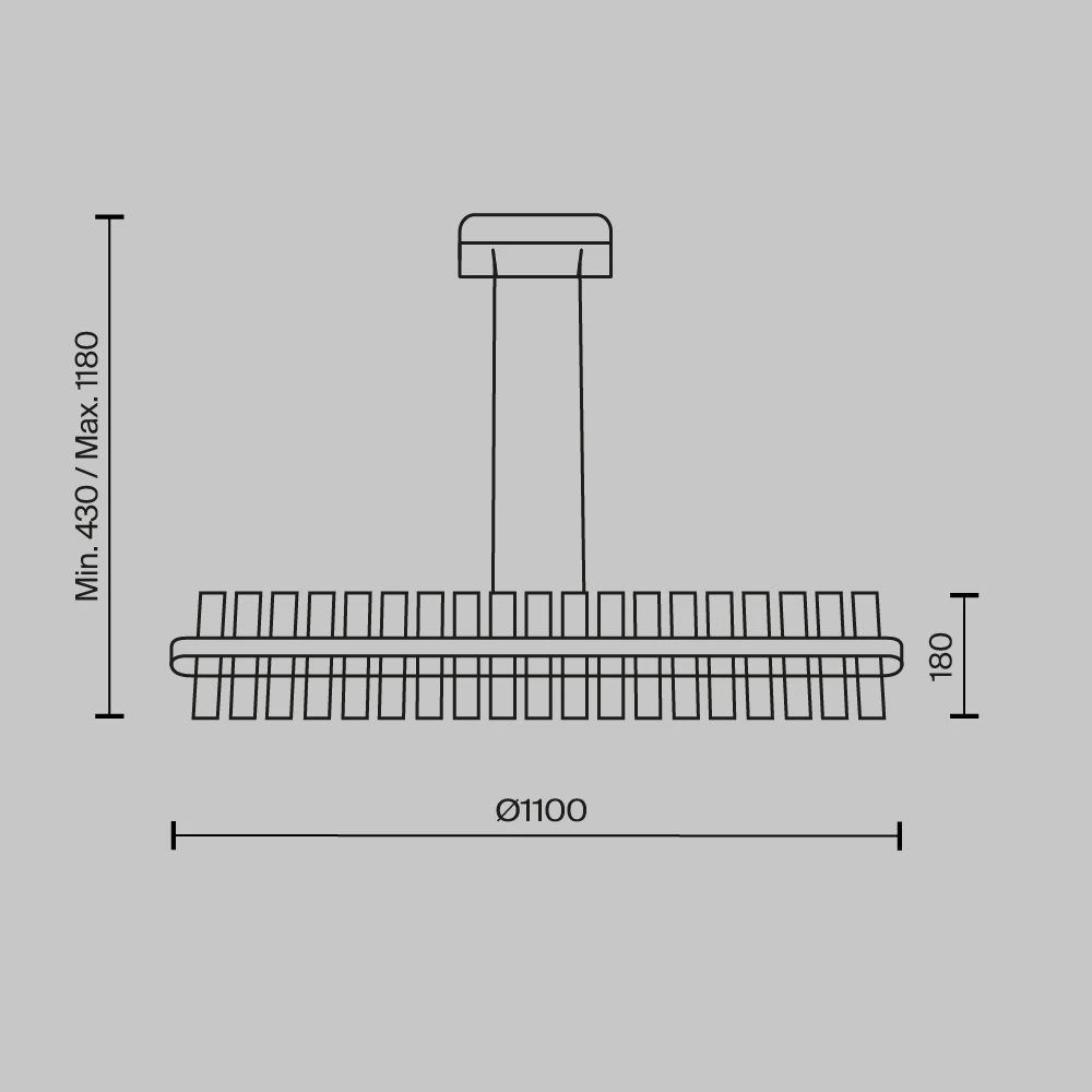 Подвесная люстра Maytoni MIRAGE MOD173PL-L48BS3K