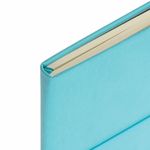 Блокнот в клетку с резинкой А5 (148x218 мм), 80 л., под кожу бирюзовый BRAUBERG "Metropolis X", 111035