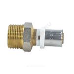 Муфта МП латунь никель пресс Дн 26х3/4" НР ГОСТ 32415-2013 8001 Aquasfera 8001-05