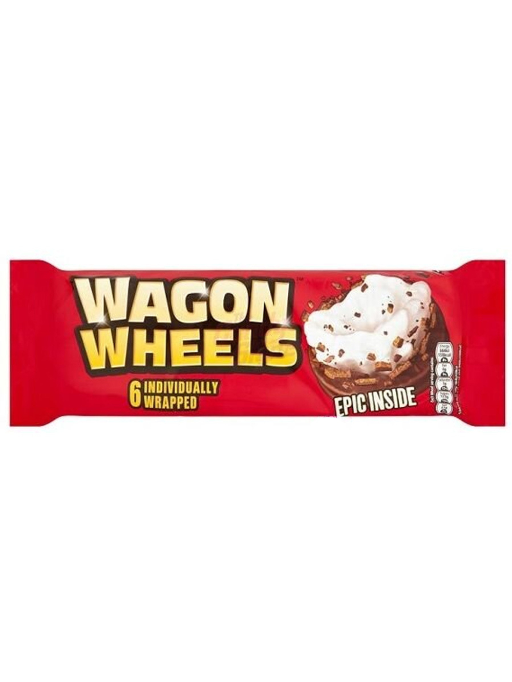 Шоколадное печенье Wagon Wheels ORIGINAL 220 г (6 шт. в упаковке)