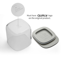 Контейнер для хранения 600мл Qualy с плоской крышкой синий